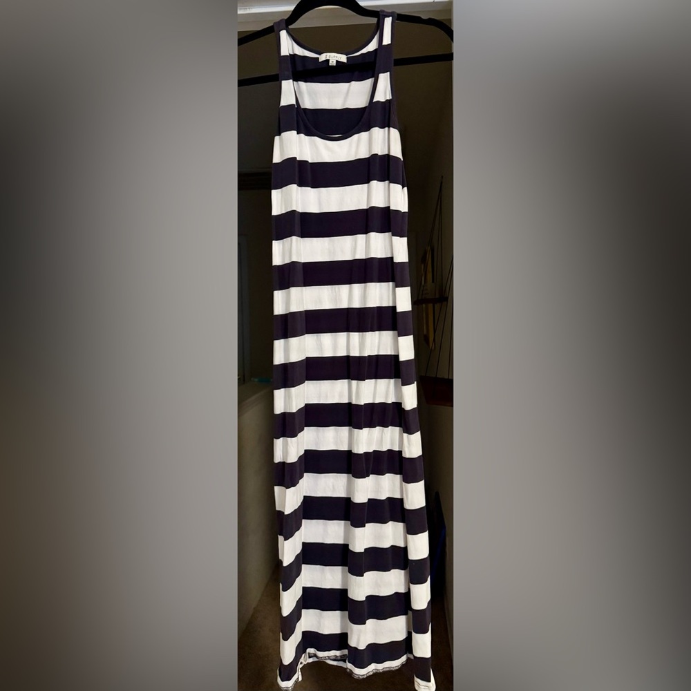 Z Supply Navy and White Maxi Dress- like new!